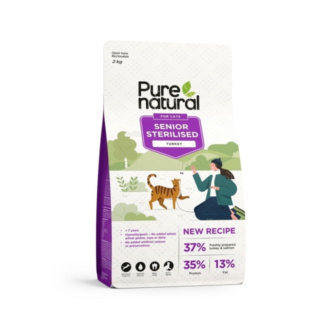 Purenatural Cat Sterilised Turkey (2 kg)