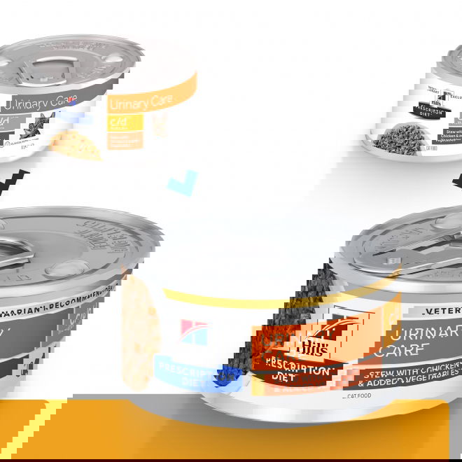 Hills Prescription Diet Feline c/d Urinary Care Chicken & Vegetables Stew 82 g