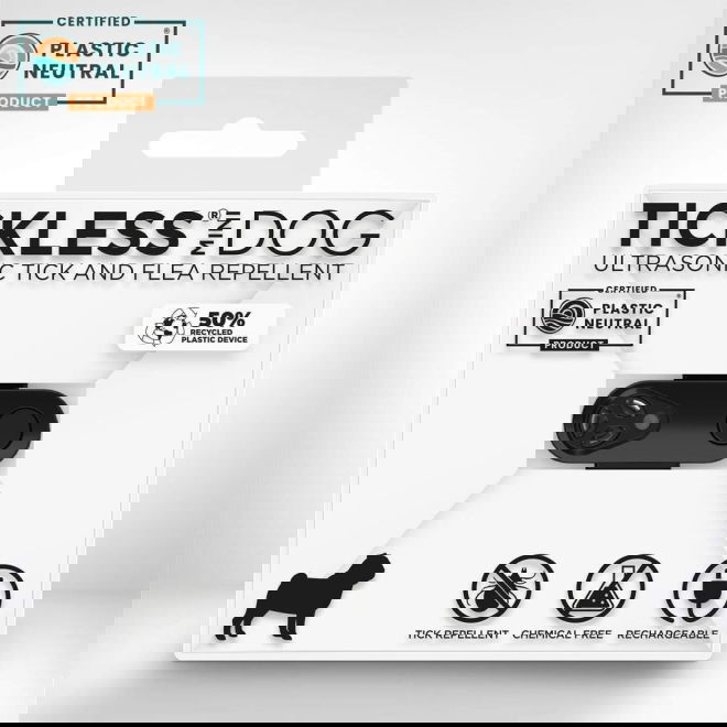 Tickless MINI DOG -punkkikarkotin koiralle (Musta)