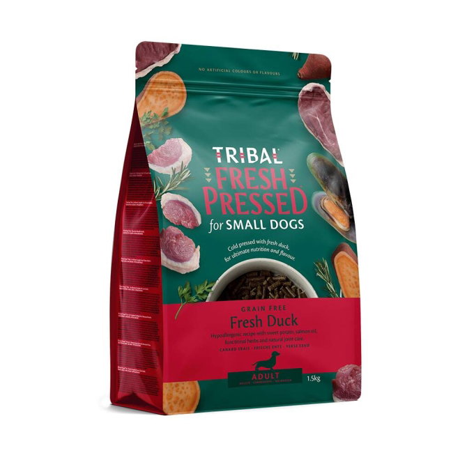 Tribal Fresh Pressed Dog Small Breed Adult Duck Dry Food
