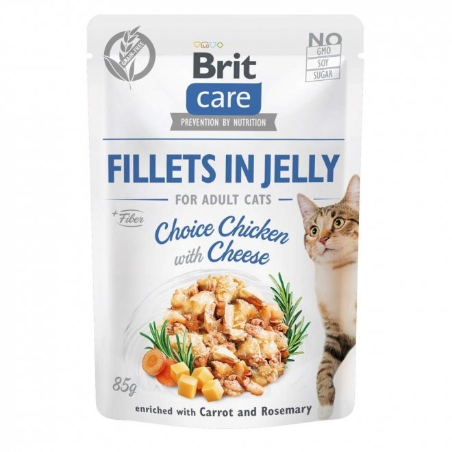 Brit Care Cat Jelly kanafilee & juusto hyytelössä 85 g