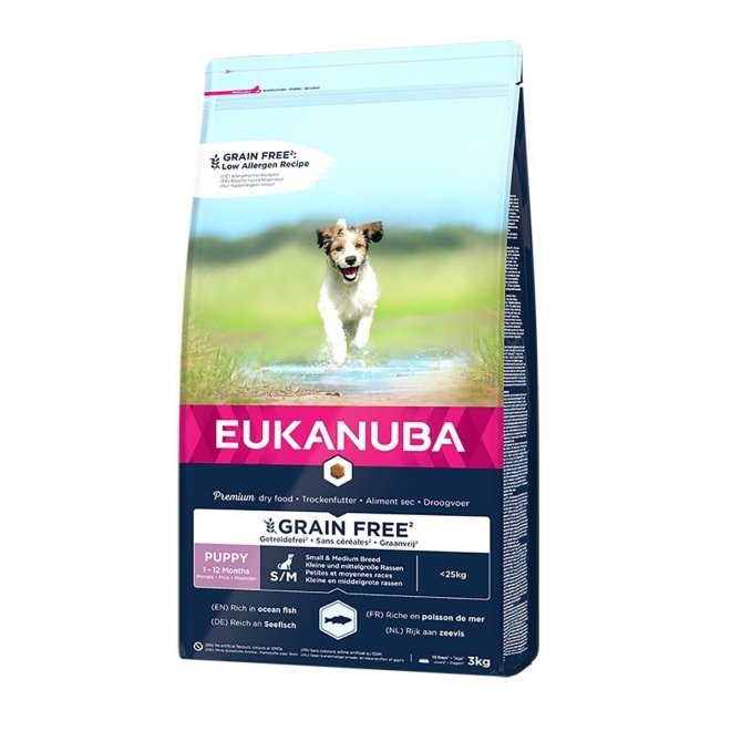 Eukanuba Grain Free Puppy Small & Medium Breed Ocean (3 kg)