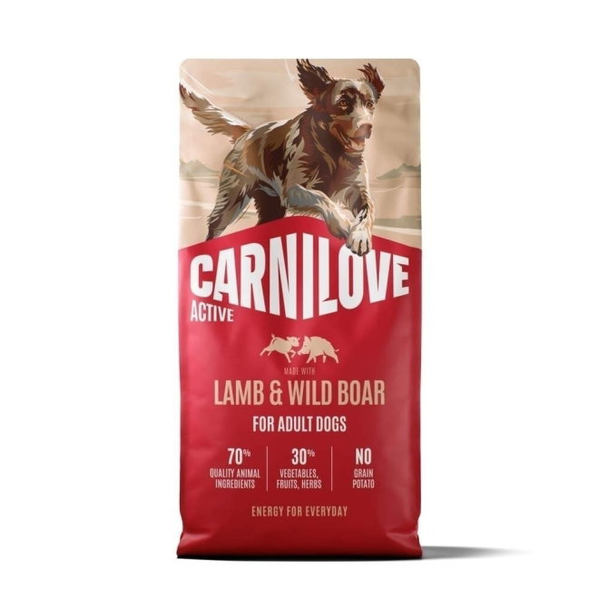 CARNILOVE Active dog dry made with lamb & wild boar for adult all breeds (12 kg)