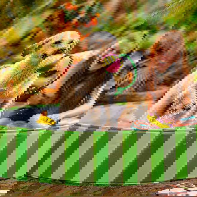 Little&Bigger Hot Summer uima-allas juicy vihre&auml;raidallinen 160 cm