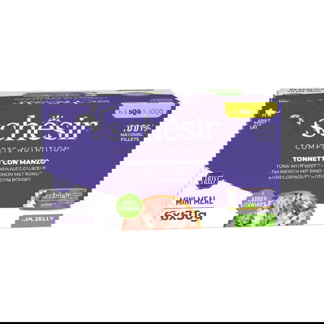 Schesir Jelly tonnikala & nauta 6x50 g