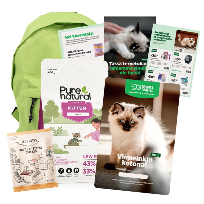 Pentupaketti + Purenatural Cat Kitten Duck