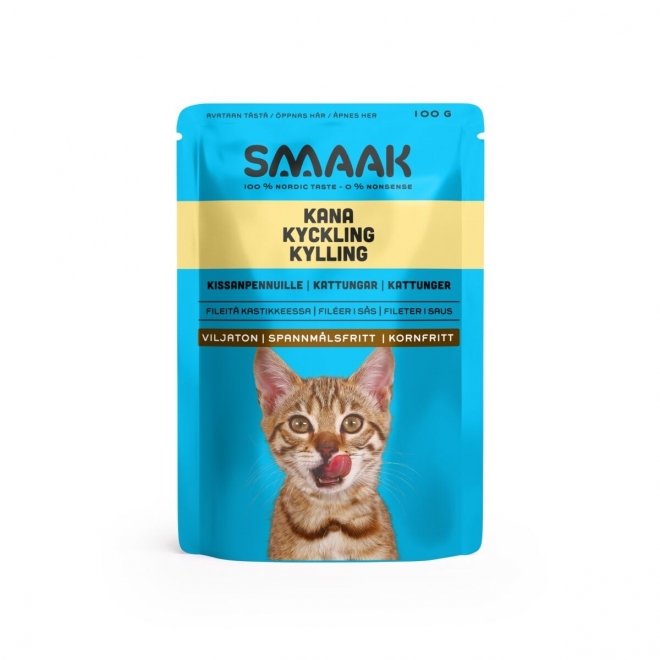 SMAAK Cat Kitten kanafilee kastikkeessa 100 g