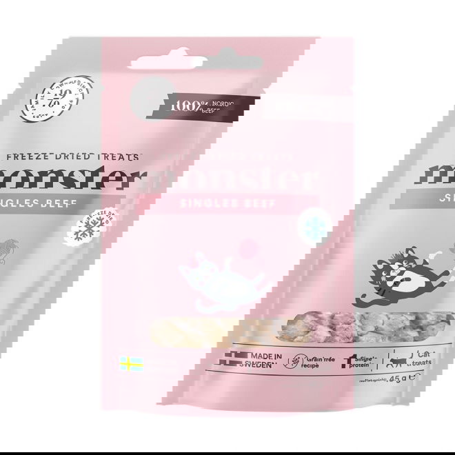 Monster Cat Treats Freeze dried, nauta