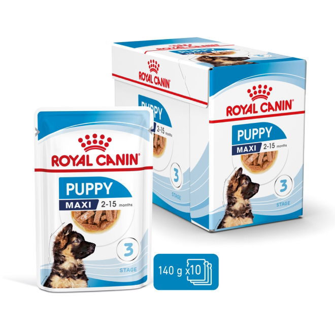 Royal Canin Maxi Puppy Gravy koiranpennun märkäruoka 10x140g