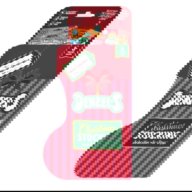 Denzels Christmas Stocking herkkulahjapakkaus koiralle 245g