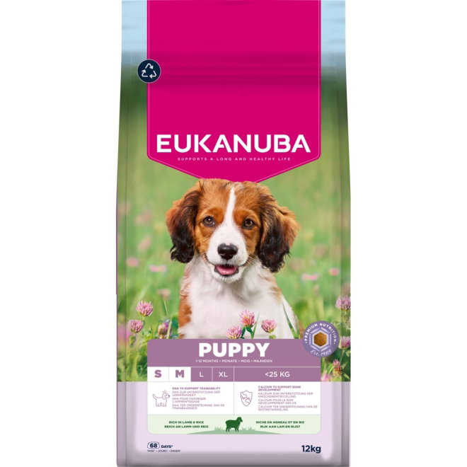 Eukanuba Puppy & Junior Small & Medium Breed Lamb & Rice (12 kg)