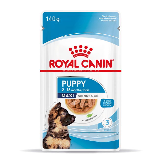 Royal Canin Maxi Puppy Gravy koiranpennun märkäruoka 10x140g