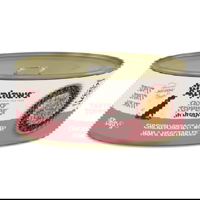 Applaws Taste Toppers chicken breast with ham, pumpkin, carrots & peas in broth tin