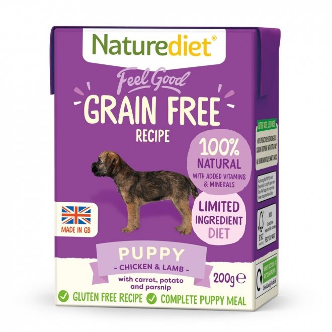 Naturediet Grain Free Puppy kana & lammas (200 g)
