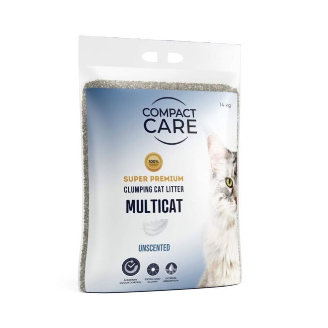 Compact Care Multicat Unscented kissanhiekka 14 kg