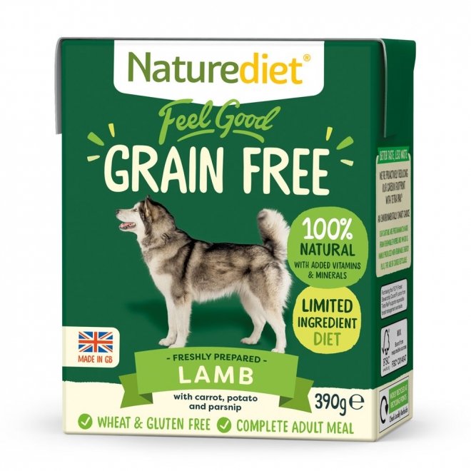 Naturediet Grain Free lammas (390 g)