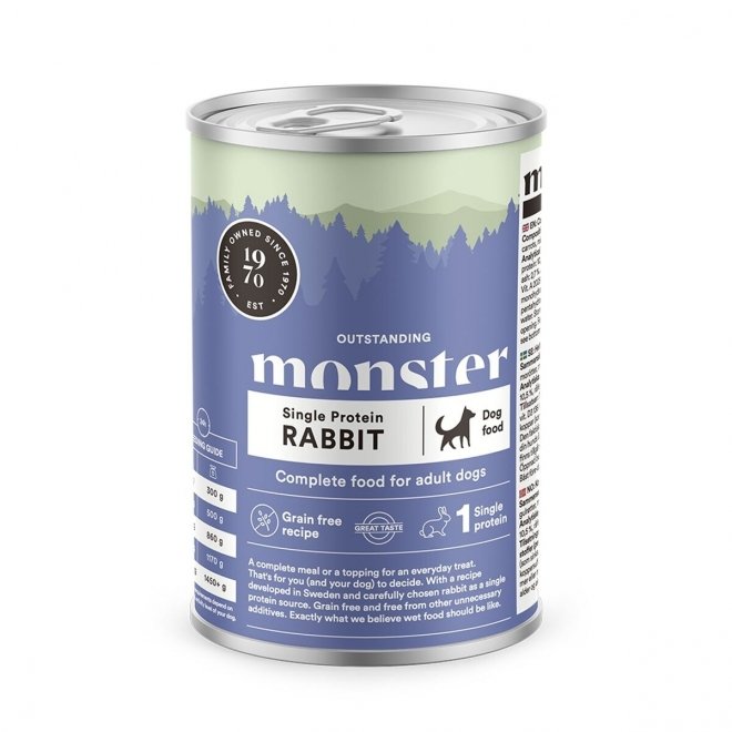 Monster Adult Single Rabbit 400g