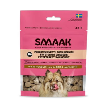 SMAAK Dog Frysetørkede godbiter Svin 45 g