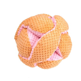 Little&Bigger Juicy Vibes plushy enrichment ball grapefruit