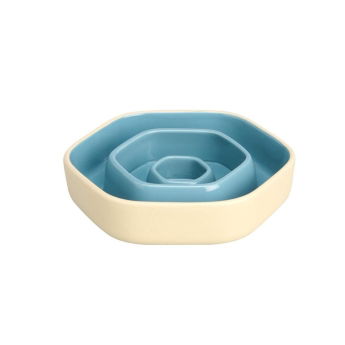 Basic Hexagon Slow Feeder Matskål i Keramikk
