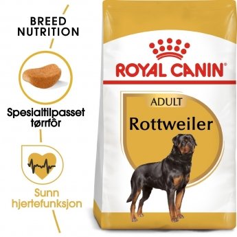 Royal Canin Rottweiler Adult t&oslash;rrf&ocirc;r til hund