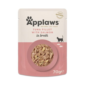 Applaws Cat Tuna Fillet and Salmon in Broth 70 g