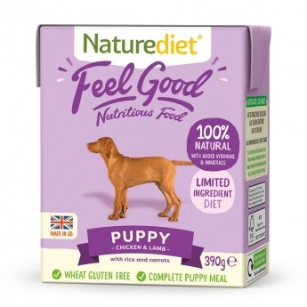 Naturediet Feel Good Puppy kylling & lam (390 g)
