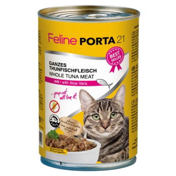 Feline Porta 21 Cat Adult Tuna with Aloe Vera  (400 g)