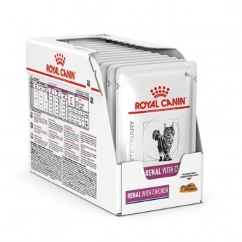 Royal Canin Veterinary Diets Cat Renal with Chicken, 12x85 g