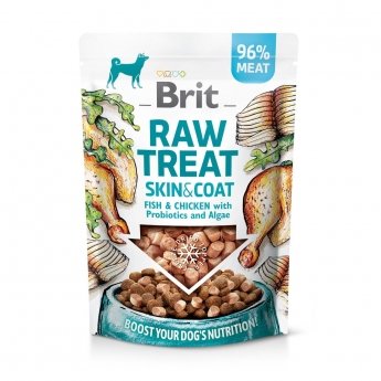 Brit Care Raw Treat Dog Skin & Coat Chicken Fish & Pork, 40 g