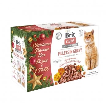 Brit Care Cat Adult Christmas multipack, 12x85 g