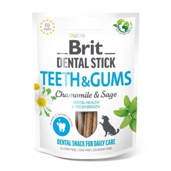 Brit Care Dental Stick Teeth & Gums with Chamomile & Sage 7 pcs