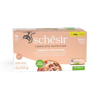 Schesir Cat Blue Deluxe Tunfisk & Laks i Saus Multipack (6x50g)