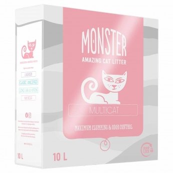 Monster Multicat kattesand, 10 L