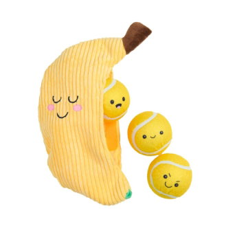 Little&Bigger Juicy Vibes plushy banana w/tennis balls inside