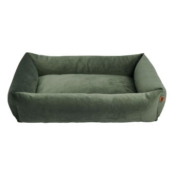 Basic WellB orthopedic velvet hundeseng mosegr&oslash;nn (100 x 70 cm)
