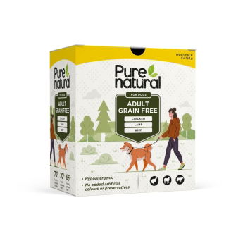 Purenatural Dog Adult Grain Free Chicken, Lam & Biff våtfôr 6x150 g