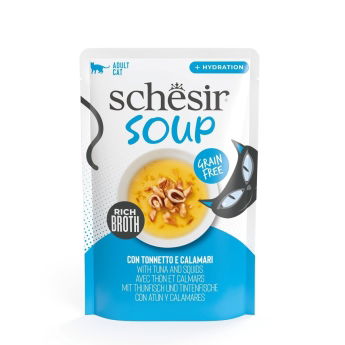 Schesir Cat Soup Tunfisk og Blekksprut 40g