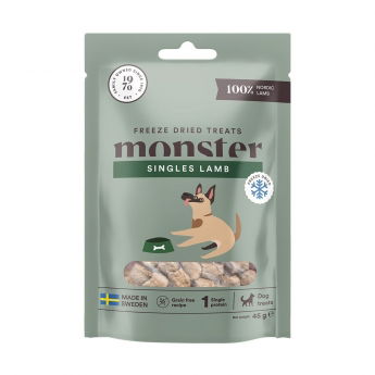 Monster Dog Fryset&oslash;rkede Godbiter Lam 45 g (45 g)