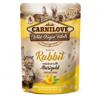 Carnilove Kitten, Rabbit & Marigold, 85g