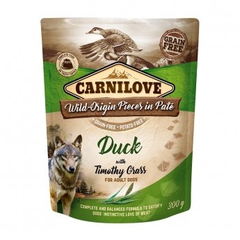 Carnilove Dog Adult Duck Timothy Grass Paté, 300 g