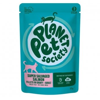 Planet Pet Society Cat Adult Super Salvaged Salmon, 85 g