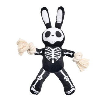 Little&Bigger Happy Halloween Skjelett-Kanin med tau 34 cm