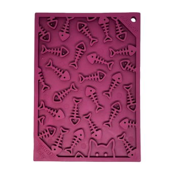 SodaPup Slikkematte Fishy Lilla 18x13 cm