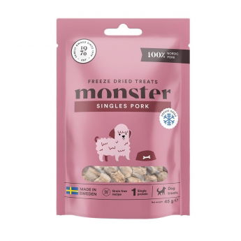 Monster Dog Fryset&oslash;rkede godbiter Svin 45 g (45 g)