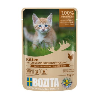 Bozita Kitten kylling i saus v&aring;tf&ocirc;r, 85 g