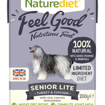 Naturediet Feel Good Senior Lite kalkun & kylling (390 g)