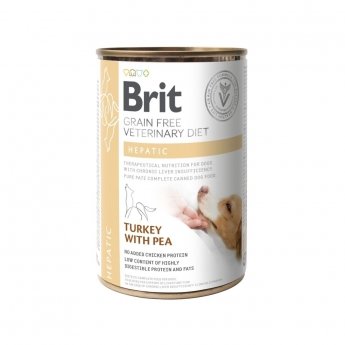 Brit Veterinary Diet Dog Hepatic Grain Free Turkey with Pea, 400 g