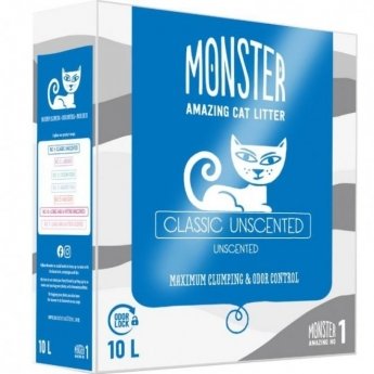 Monster Classic Unscented kattesand, 10 L