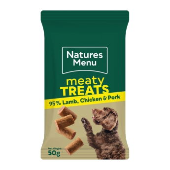 Natures Menu Dog Godbiter med Lam, Kylling og Svinekjøtt 50g